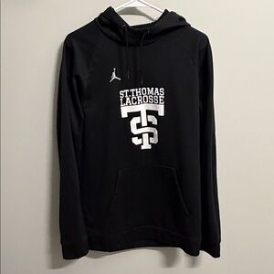 Jordan Black Hoodie with St. Thomas Lacrosse Logo